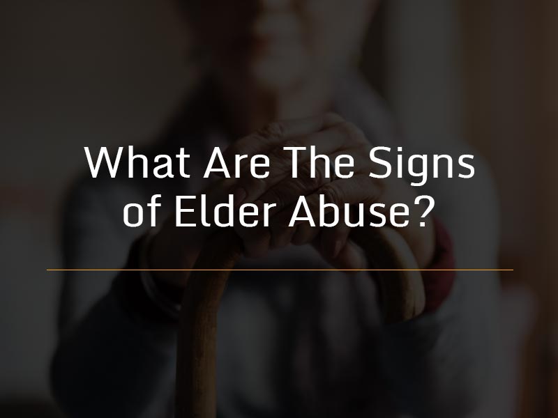 signs of elder abuse