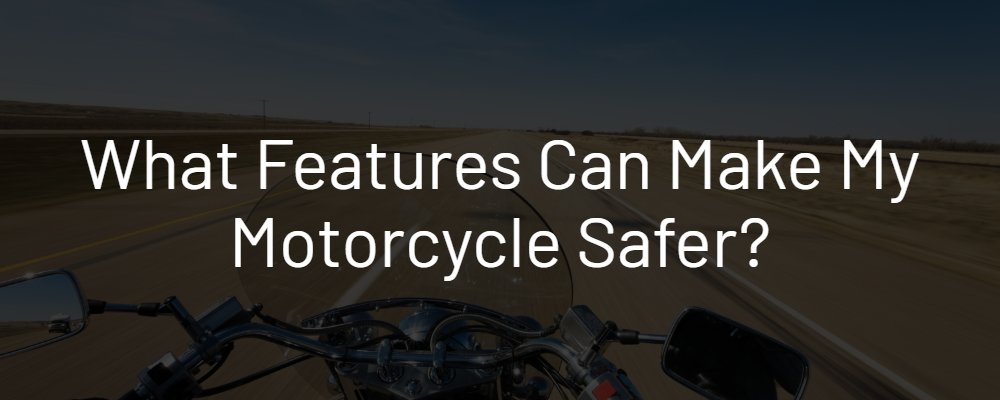 View from motorcycle driving on road.
