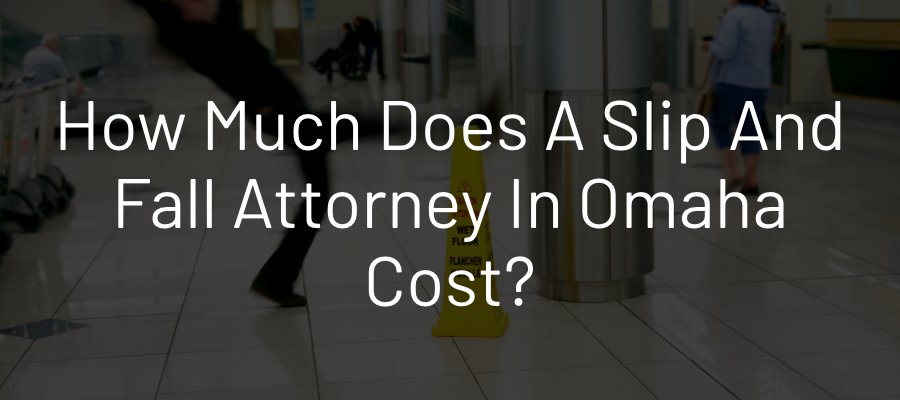 How much does a slip and fall attorney cost? Man slipping on slippery floor.